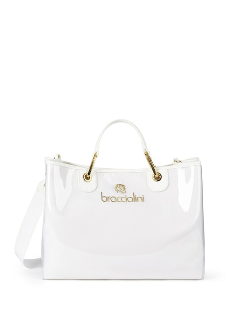 BRACCIALINI BETH JELLY Borsa a mano lucida con bustina bianco - Borse Donna