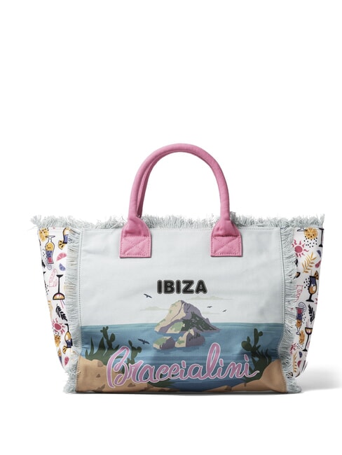 BRACCIALINI SUMMER Borsa tote in canvas con stampa ibiza - Borse Donna