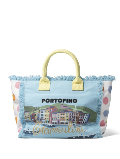 BRACCIALINI SUMMER Borsa tote in canvas con stampa portofino - Borse Donna