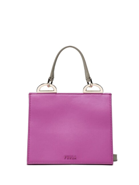 FURLA LINEA FUTURA Borsa mini in pelle con tracolla violet+marshmallow+greige+marmo c - Borse Donna