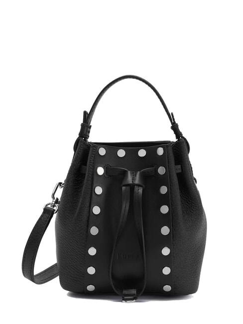 FURLA MIASTELLA Borsa secchiello mini pelle vitello Nero - Borse Donna