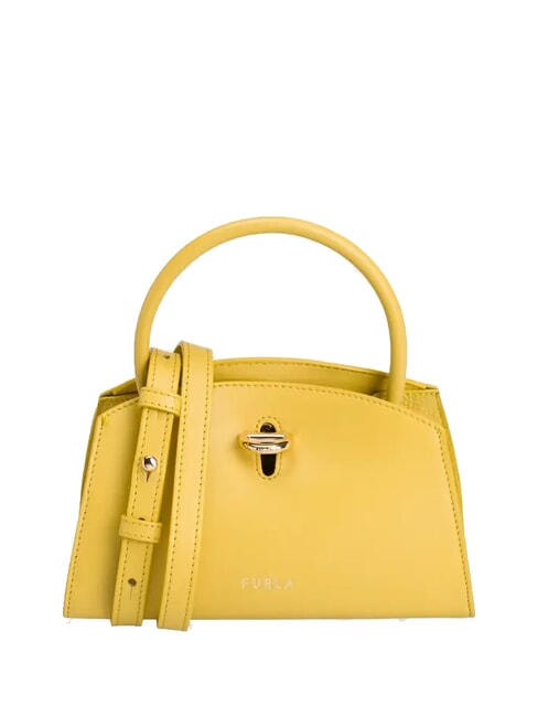FURLA GENESI Borsa mini in pelle con tracolla honey - Borse Donna