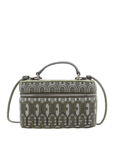 FURLA OPPORTUNITY Borsa a mano in tessuto jacquard toni cactus - Borse Donna