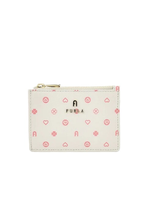 FURLA CAMELIA Portacarte in pelle con portamonete toni marshmallow - Portafogli Donna