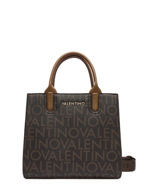 MARIO VALENTINO REGINA RE Borsa a mano stampa logo all over moro/naturale - Borse Donna