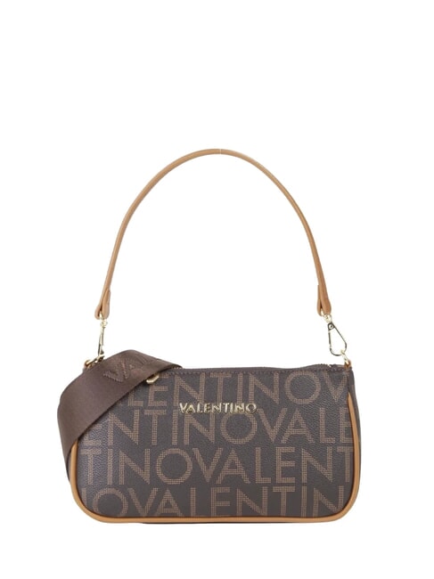 MARIO VALENTINO REGINA RE Borsa sottobraccio stampa logo all over moro/naturale - Borse Donna