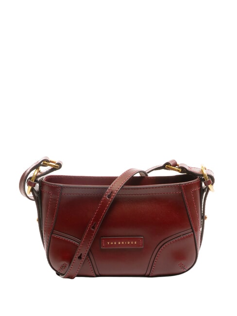 THE BRIDGE MATILDE Mini bag a tracolla in pelle Chianti/Bordeaux/Oro          - Borse Donna