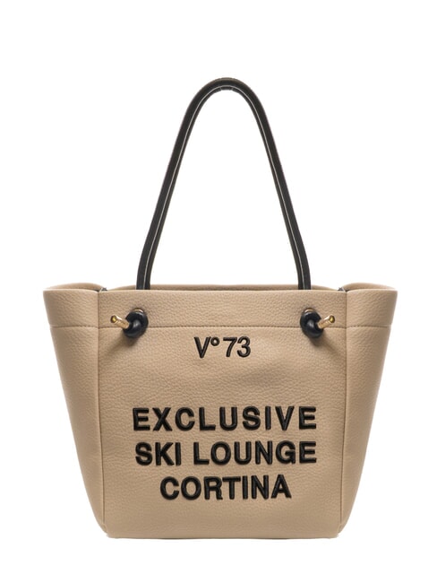 V73 CORTINA Borsa shopping media a spalla ecru - Borse Donna