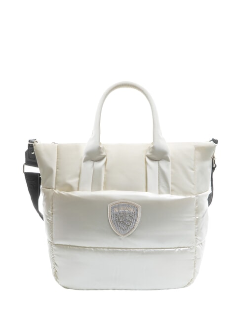 BLAUER PADDED NYLON Borsa tote grande con tracolla white - Borse Donna