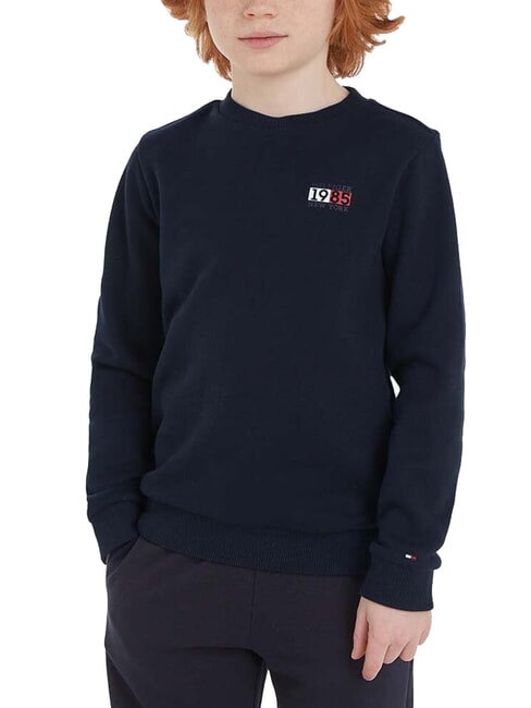 TOMMY HILFIGER TH KIDS Felpa girocollo stemma logo desert sky - Felpe Bambini