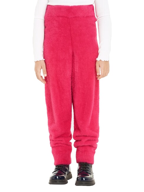 TOMMY HILFIGER TH KIDS Pantaloni morbidi relaxed fit hot magenta - Pantaloni bambini