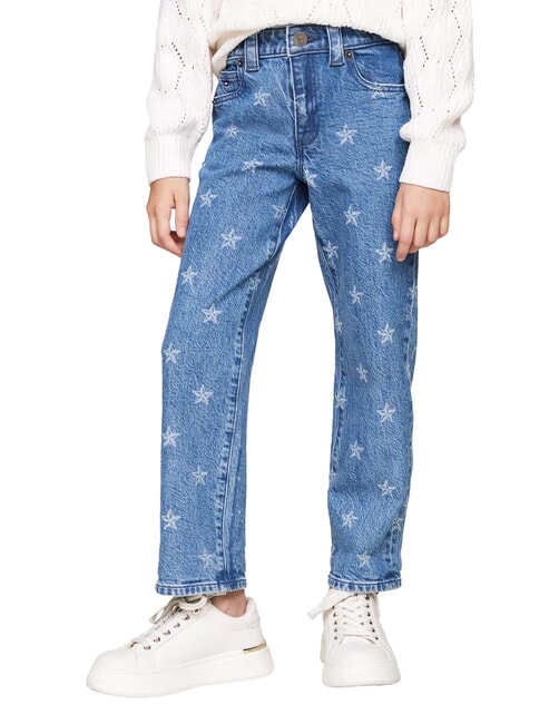 TOMMY HILFIGER TH KIDS Pantaloni jeans stampa stelline aopstars - Pantaloni bambini