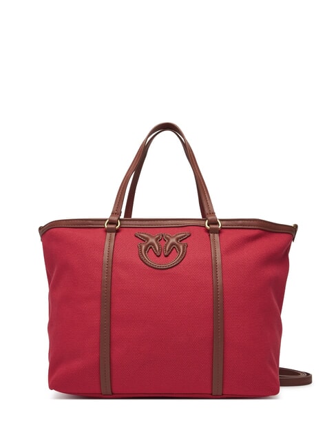 PINKO MIRANDA Shopping Bag con tracolla rosso/cuoio-antique gold - Borse Donna