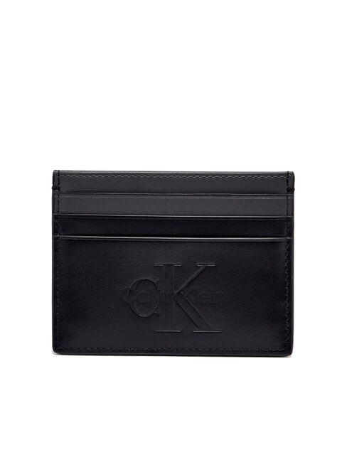 CALVIN KLEIN BOLD LOGO Porta carte di credito in pelle na black - Portafogli Uomo