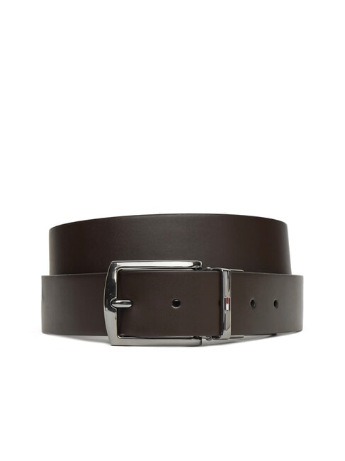 TOMMY HILFIGER DENTON Cintura in pelle testa di moro / black - Cinture