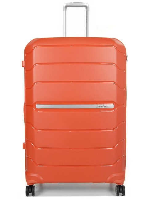 SAMSONITE FLUX Trolley misura extra large, espandibile tangerine red - Trolley Rigidi
