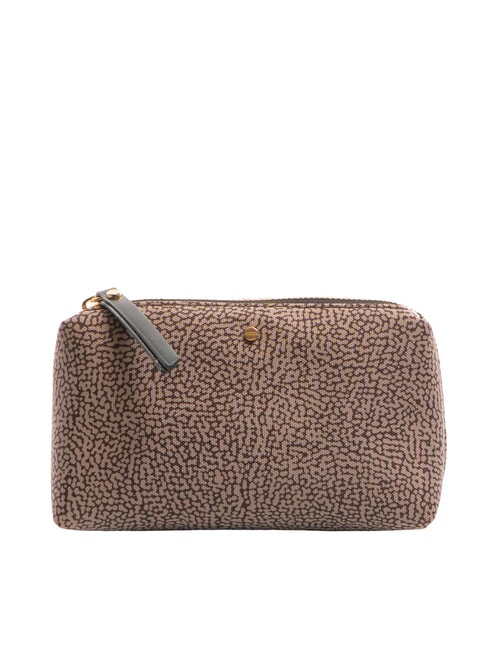 BORBONESE FLEXOS SOFT Trousse op naturale/nero - Bustine & Necessaire