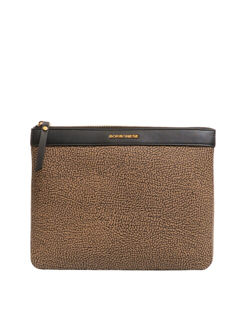 BORBONESE BRUNCH Pochette piatta op naturale/nero - Borse Donna