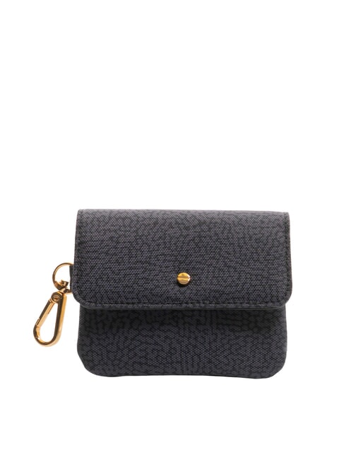 BORBONESE FLEXOS SOFT Portamonete con moschettone Nero - Portafogli Donna