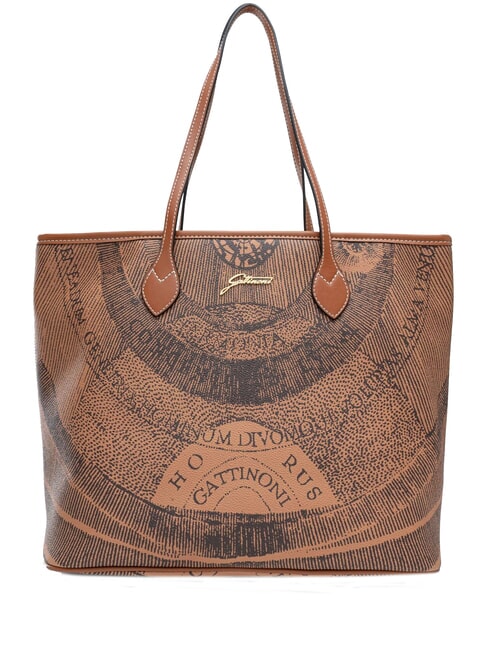 GATTINONI PLANETARIUM Borsa shopping media monochrom tan - Borse Donna