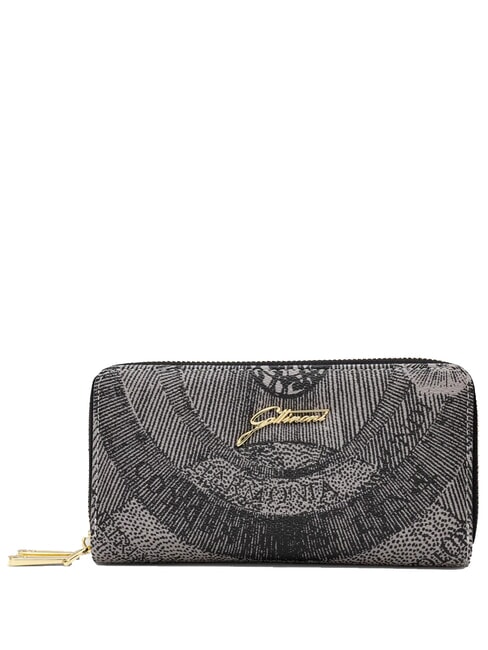 GATTINONI PLANETARIUM Portafoglio grande double zip monochrom lt grey/ black - Portafogli Donna