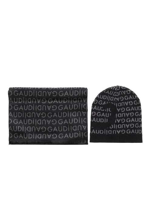 GAUDÌ EVAN Set cappello e sciarpa black/grey - Sciarpe
