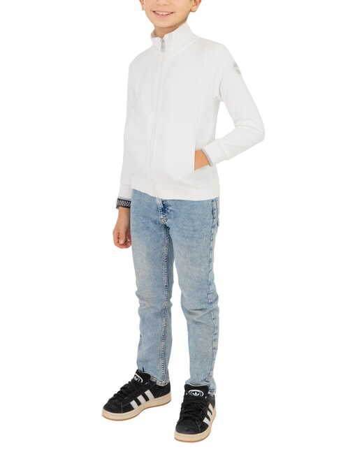 COLMAR CONNECTIVE KIDS Felpa full zip con dettagli glitterati white - Felpe Bambini