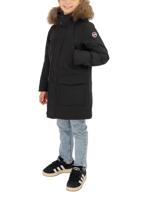 COLMAR NEWFUTURY KIDS Giaccone imbottito lungo con cappuccio black-vulcan - Giacche Bambini
