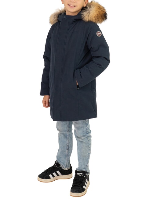 COLMAR SENSATION KIDS Giaccone imbottito lungo con cappuccio navy-black - Giacche Bambini