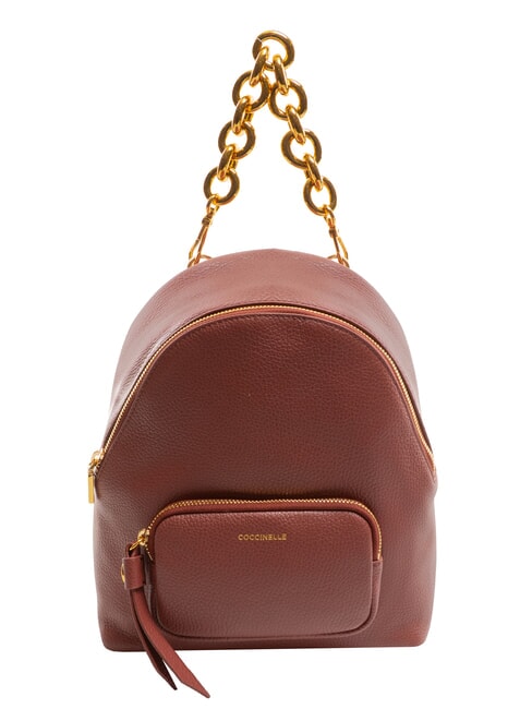 COCCINELLE FENIX Zaino piccolo in pelle brandy - Borse Donna
