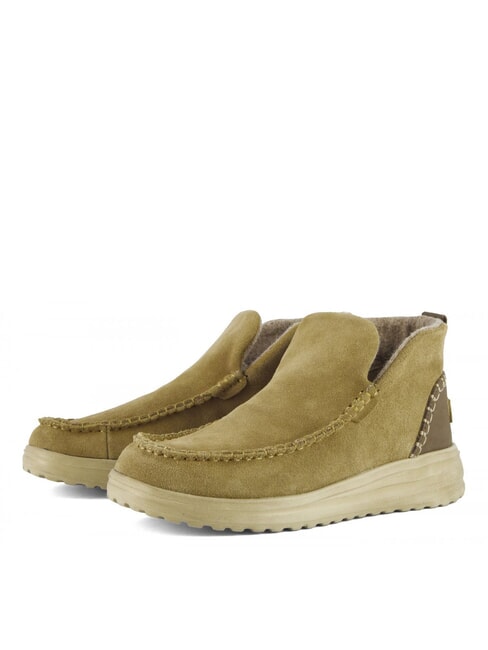 HEY DUDE DENNY Scarpa a stivaletto in pelle suede chestnut - Scarpe Donna