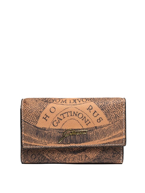GATTINONI PLANETARIUM Portafoglio medio con flap monochrom tan - Portafogli Donna