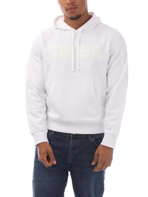 DIESEL S-GINN Felpa in cotone white - Felpe Uomo