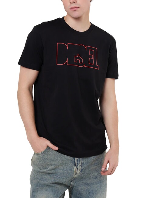 DIESEL T-DIEGOR T-Shirt in cotone black - T-shirt Uomo