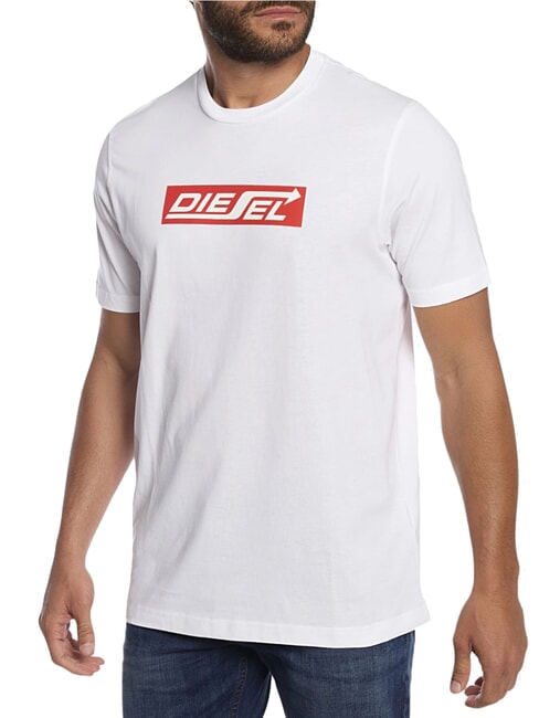 DIESEL T-JUST Maglietta in cotone white - T-shirt Uomo