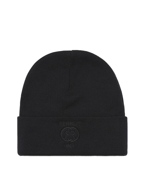 CERRUTI BEANIE Berretto con logo ricamato nero - Cappelli