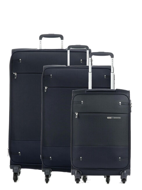 SAMSONITE BASE BOOST Set Cabin + Medio + Grande BLU NAVY - Trolley Semirigidi