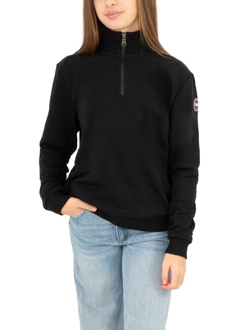 COLMAR CONNECTIVE Felpa collo alto half zip black - Felpe Bambini