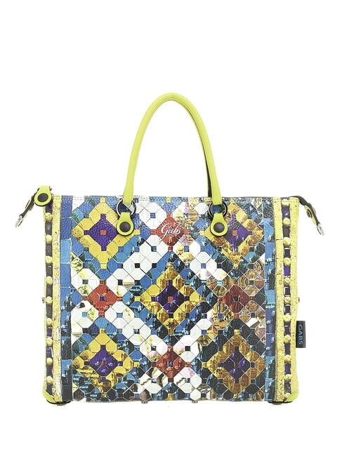 GABS G3 PLUS MEDIUM MULTICOLOR Borsa piattina shopping trasformabile paillettes rombi - Borse Donna