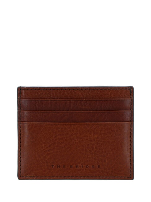 THE BRIDGE ETTORE Portacard piatto in pelle Marrone/Rutenio                - Portafogli Uomo