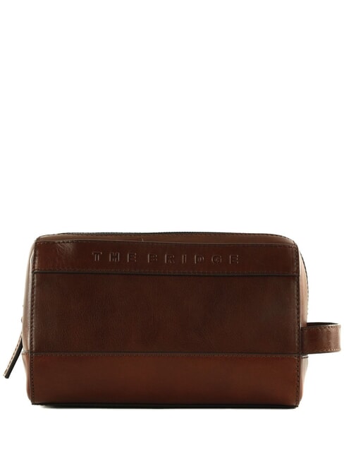 THE BRIDGE GIACOMO  Beauty in pelle Marrone/Rutenio                - Beauty Case