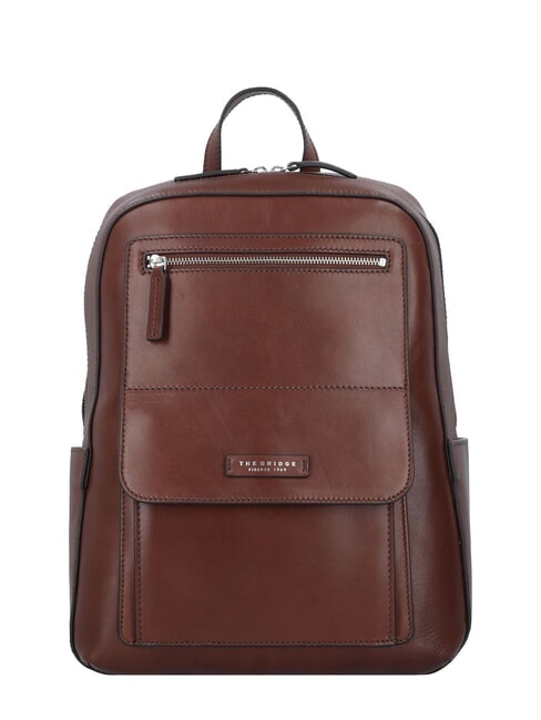 THE BRIDGE ALBERTO Zaino porta PC 13", in pelle Marrone/Palladio           - Zaini da lavoro porta PC