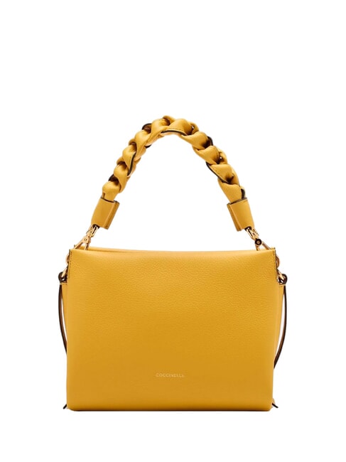 COCCINELLE BOHEME GRANA DOUBLE Borsa piccola a mano in pelle martellata soleado - Borse Donna