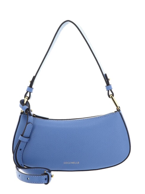 COCCINELLE MERVEILLE Borsa a spalla in pelle martellata azul - Borse Donna