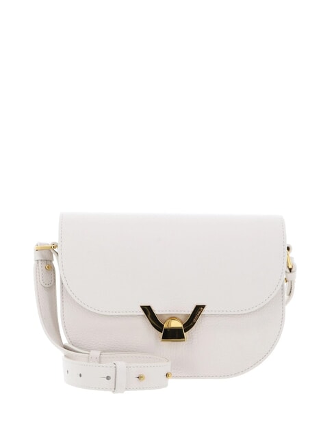 COCCINELLE DEW Borsa tracolla pelle martellata blanco - Borse Donna