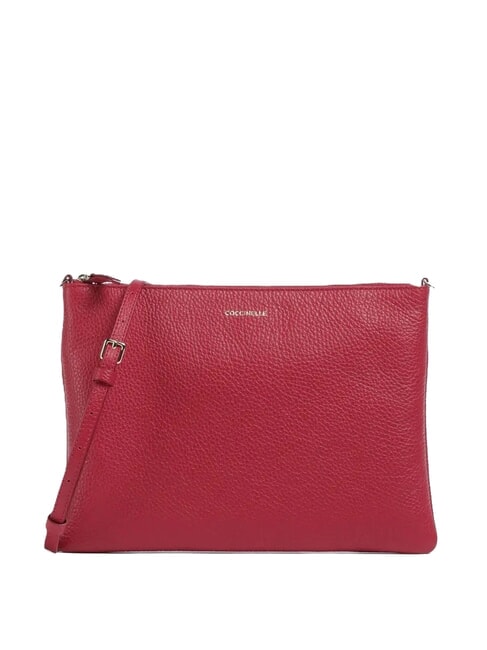 COCCINELLE BEST CROSSBODY Bustina in pelle sangria - Borse Donna