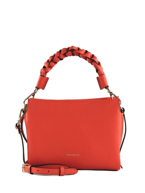 COCCINELLE BOHEME GRANA DOUBLE Borsa piccola a mano in pelle martellata gazpacho - Borse Donna