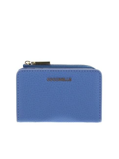 COCCINELLE METALLIC SOFT Leather card holder azul - Portafogli Donna