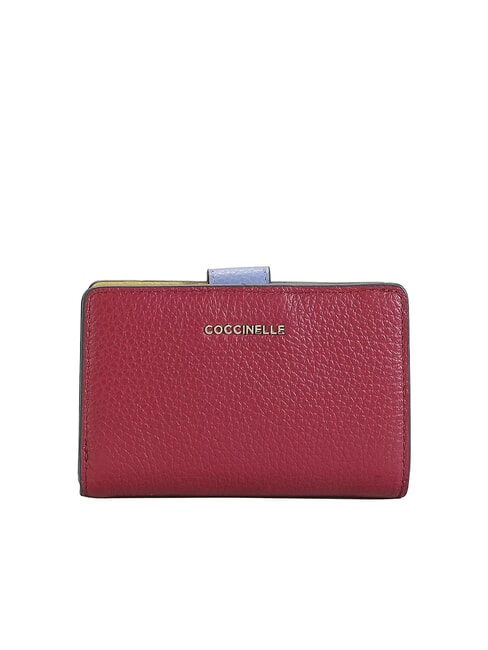 COCCINELLE METALLIC TRICOLOR Leather wallet sangria - Portafogli Donna
