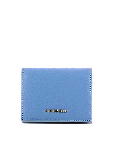 COCCINELLE METALLIC SOFT Small leather wallet azul - Portafogli Donna